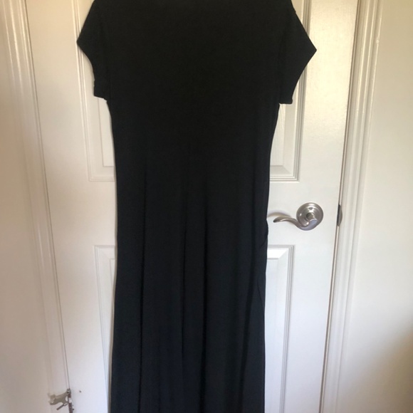 LONG BLACK JERSEY KNIT DRESS🖤 - Picture 4 of 5